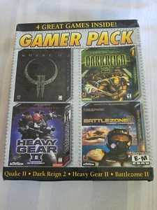 4 GAMER PACK, QUAKE II, Dark Reign 2, Heavy Gear II, Battlezone 2, PC CD-ROM New - Picture 1 of 9