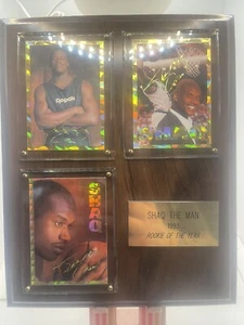 SHAQ THE Man ATTACK NBA ROOKIE OF THE YEAR PLAQUE With 3 CARDS - Picture 1 of 1
