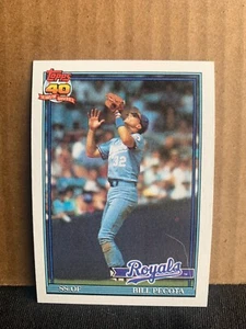 1991 Topps Baseballkarte Kansas City Royals Bill Pecota - Bild 1 von 2