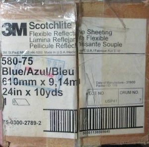 3M 580-075 Scotchlite Reflective Sheeting Blue - Picture 1 of 3