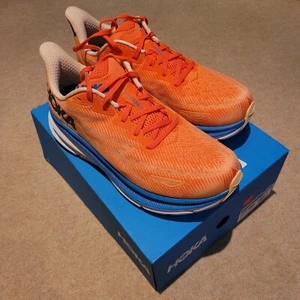 Hoka One One Clifton 9 Men's Wide 2E UK 9 US 9.5 EU 43.3 Vibrant Orange VGC - Picture 1 of 5