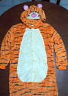 Tigger One Piece Pajama's Hooded PJ's Womens Size Med.