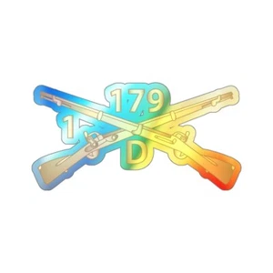 Holographic Die-cut Stickers - Delta Company, 1st Battalion, 179th Infantry Regi - Picture 1 of 2