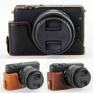 Media funda de cuero para Canon Eos M10 M100 M200 bolsa de cámara agarre - Imagen 1 de 14