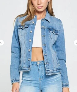 I&M Jean Jacket NWT Medium Wash Denim Womens Size S - Picture 1 of 10