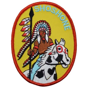 Shoshone Aufnäher - Indianer, Indianer, Kopfschmuck, Pferd 3-7/8 Zoll (Aufbügeln) - Bild 1 von 1