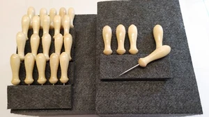 Prickelset 15x20 cm je 25Stück Prickelunterlagen und 25 Prickelnadeln 8.3 cm - Bild 1 von 3