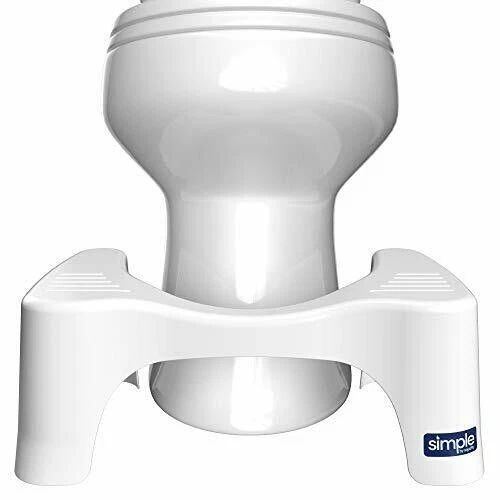 Squatty Potty Simple Bathroom Toilet Stool for Proper Toilet Posture, White, 7". - Image 1 of 4
