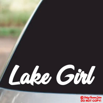LAKE GIRL Vinilo Calcomanía Adhesiva Ventana Parachoques Tabla de Paleta Kayak Canoa Pesca con Mosca Foto 1 de 2