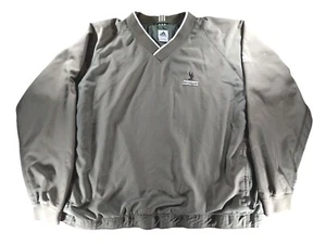 Men's Adidas X Large Grey ClamShell Golf Windbreaker Long Sleeve Jacket Pullover - Picture 1 of 12