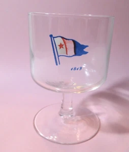 Antique Mallory Lines Steamship Company Cocktail Drinking Glass Pre 1928 - Imagen 1 de 7