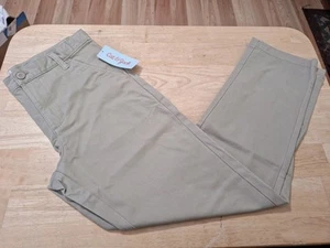 New Boys Husky Size 14 Straight Khaki Pants By Cat & Jack - Picture 1 of 5