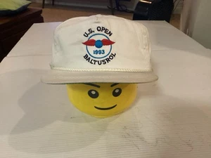 De colección 1993 US OPEN Baltusrol GC NJ Blanco IZOD CLUB Cuero Correa Sombrero con Cuerda - Imagen 1 de 13