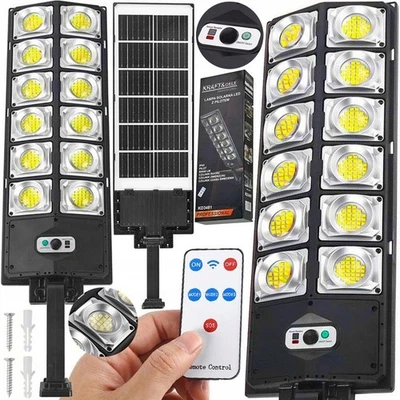 Faro Led Con Pannello Solare 800W Faretto Led da Esterno Con Telecomando IP65 - Immagine 1 di 4