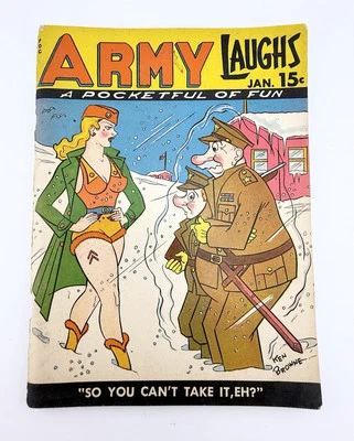 Cartoon GGA Humor Vintage Digest Magazine Army Laughs Vol 1 #11 Jan 1942 VG Cond Foto 1 de 4