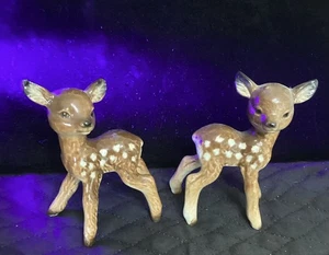 Vintage 2 Goebel Fawn Baby Deer  Figurines W Germany Vtg 4" Bee Sign 1972-1979 - Picture 1 of 9