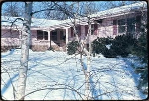 Vintage Kodak Ektachrome Slide Snowy House Winter Scene 1977 - Picture 1 of 4