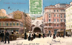 AK TRIESTE /TRIEST Tunel di Montuzza, Straßenbahn 1912 - Bild 1 von 1