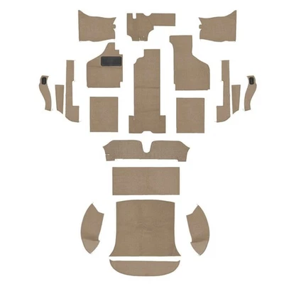 Juego completo de alfombras VW Ghia 1956-1968 sedán bucle 20 piezas avena Foto 1 de 4