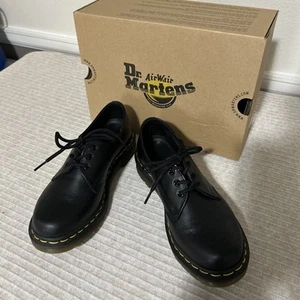 Dr. Martens 1461 Airwave Wmn Sz 7 Black Smooth Leather Oxford Platform Shoes 152 - Picture 1 of 11