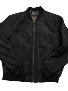 Kenji Men’s Quilted Puffer Black Zip up Jacket w Inside Pocket Size XL - Picture 1 of 9