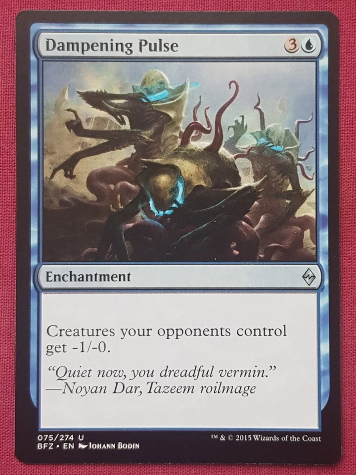 Magic The Gathering BATTLE FOR ZENDIKAR DAMPENING PULSE blue card MTG - Image 1 of 2