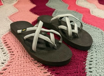 Chanclas Teva Olowahu Mush Talla 10 Marrón Neutro Tirantes Cómodas Chanclas Foto 1 de 4