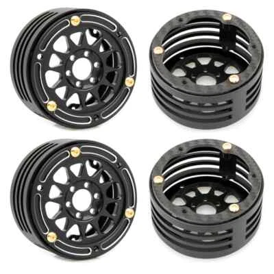 RhinoRC Carbon Fiber 2.2 Lightweight RC Car Crawler Wheel Axial SCX10 RBX10 RR10 - Image 1 of 4