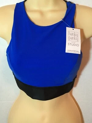 $68 HANKY PANKY в студии Mia укороченный бюстгальтер кобальт синий/черный сетки маленький - Изображение 1 из 3