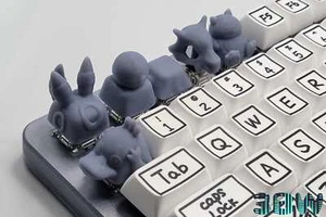 Pokémon Keycap Set | Unpainted Resin Artisan Caps | Cherry MX | Cubone, Snorlax - Picture 1 of 10