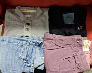 Holister & Fat Face Bundle 2 x Tops 2 x Jeans Size Small 8 - 10 - Picture 1 of 14