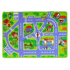 Children's Rug Play Activity Floor Mat City Streets 100cm x 150cm - Picture 1 of 4