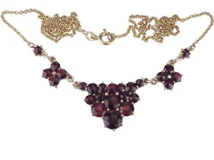 Jugendstil um 1900 Tombak vergoldet Böhmisches Granat Damen Collier! - Bild 1 von 5