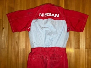 Oldtimer Nissan Diesel Technical Staff Japan Mechaniker Overall Rot Grau M - Bild 1 von 10