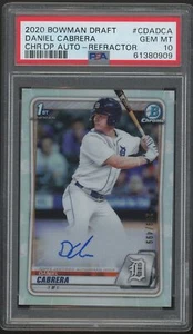 2020 Bowman Draft Chrome DANIEL CABRERA REFRACTOR AUTO 269/499 PSA 10 CDA-DCA - Picture 1 of 1