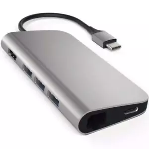SATECHI Adaptateur Multiport en Aluminium HDMI 4K Port USB-C Gigabit Ethernet... - Picture 1 of 5