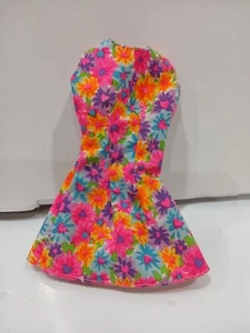 Barbie Florescent Hot Pink Floral Print Dress Pink Barbie Tag Multicolor - Bild 1 von 4