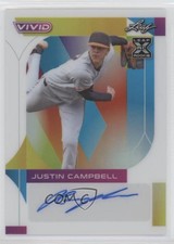 2022 Leaf Vivid White /25 Justin Campbell #BA-JC3 Auto