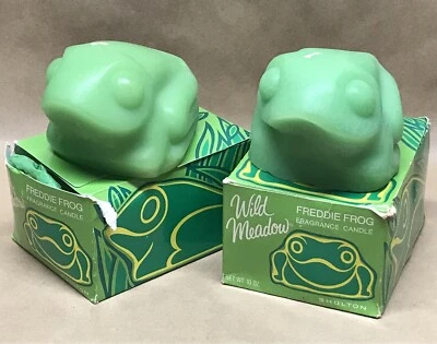 VTG 2¾" MOLDED WAX FREDDIE TREE FROG WILD MEADOW CANDLE LOT COTTAGECORE - Image 1 of 4