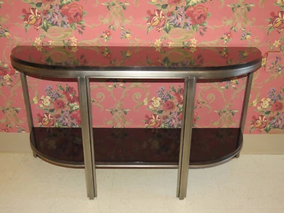 Sofá mesa consola Ethan Allen Avenue 4 pantalla grande 9603 estilo industrial moderno Foto 1 de 4