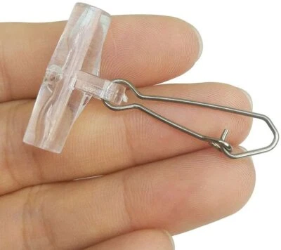 Heavy Duty Plastic Head Fishing Line Snap Fishing Slide Nice Duo lock Swivel CLR - Image 1 of 4