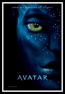 Avatar Blue Movie Poster Print & Unframed Canvas Prints - Picture 1 of 2