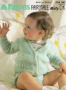 Patons pattern 7967 V Neck Cardigan Fairytale Misty DK 18 to 24 inch - Picture 1 of 2