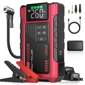 6000A Auto Starthilfe Jump Starter Ladegerät Powerbank KFZ mit Luftkompressor DE - Bild 1 von 5