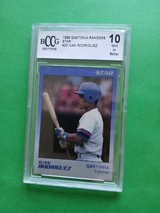 IVAN RODRIGUEZ - 1989 Gastonia Rangers Card BCCG 10 - Picture 1 of 2