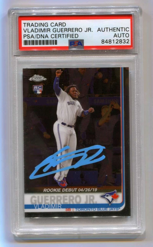 Vladimir Guerrero Jr 2019 Topps Chrome 58 Rookie Debut Signed PSA Authentic Auto - Image 1 of 1