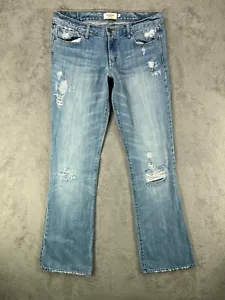 Abercrombie & Fitch Damen 8 lange Madison Schlag Jeans Low Rise hellblau 32x34 - Bild 1 von 11