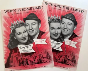 (2) Vintage 1948 A Connecticut Yankee Sheet Music Bing Crosby & Rhonda Fleming - Picture 1 of 5