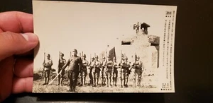 WW2 Japanese original press photo of SOLDIERS in formation collectible picture - Picture 1 of 2