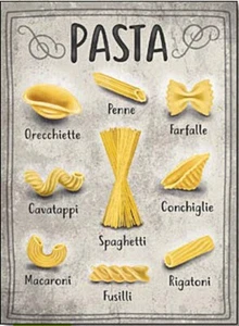 Pasta Arten kleines Stahlschild 200mm x 150mm (og) - Bild 1 von 1